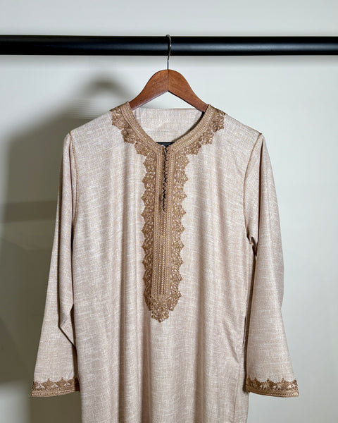 Morrocan Sand Linen Kaftan