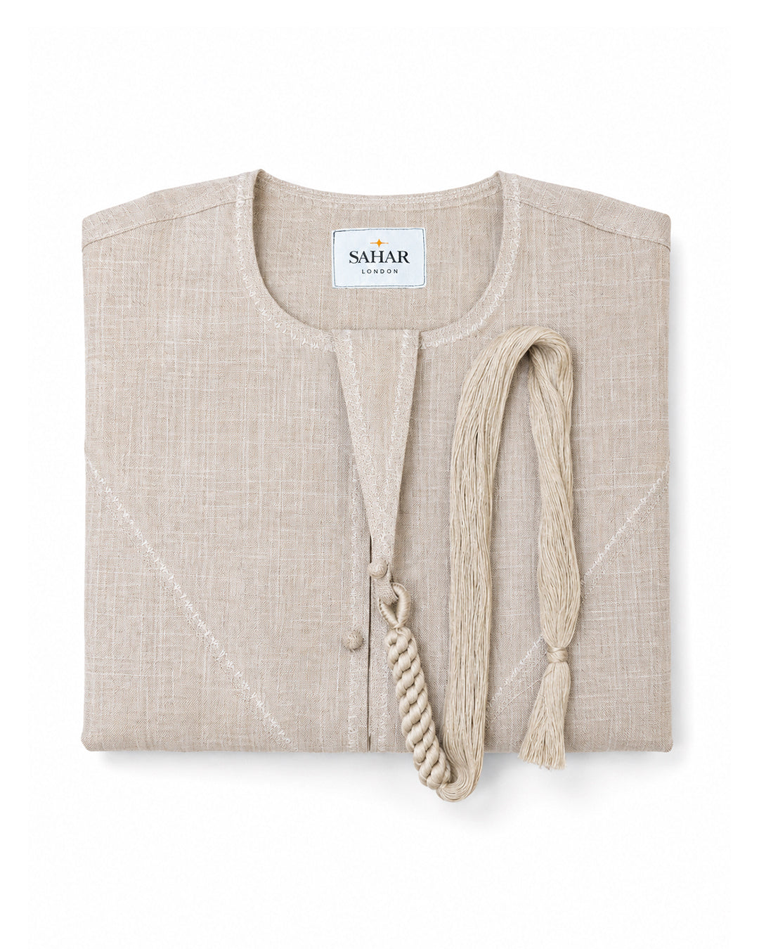 Beige Linen Emirati Thobe