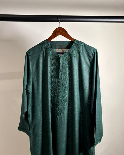 Morrocan Emerald Linen Kaftan