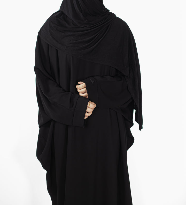 Black Plain Batwing Abaya
