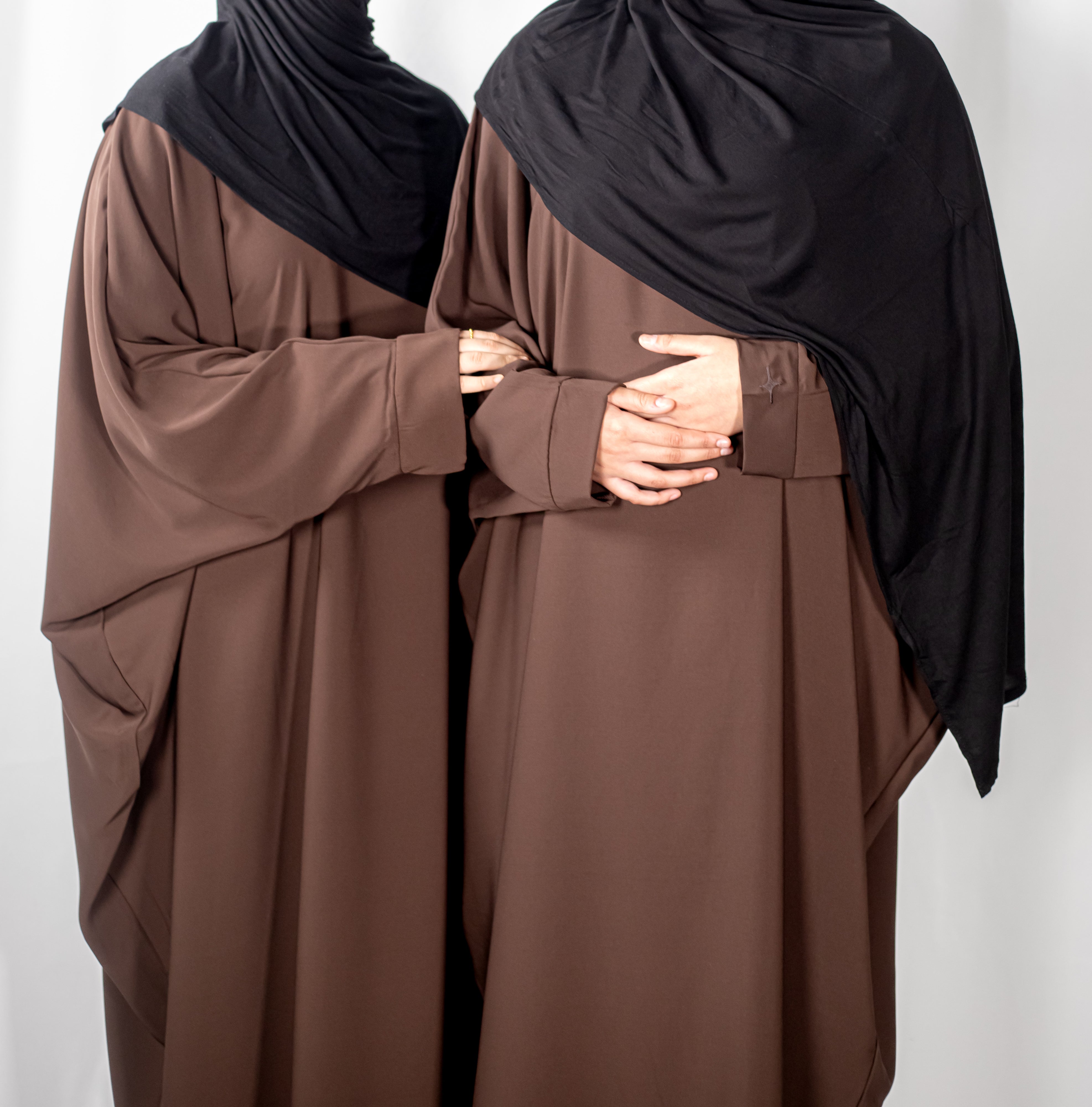 Chocolate Plain Batwing Abaya