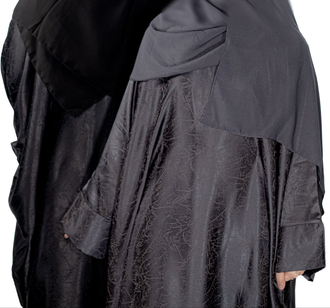 Grey Marble Batwing Abaya