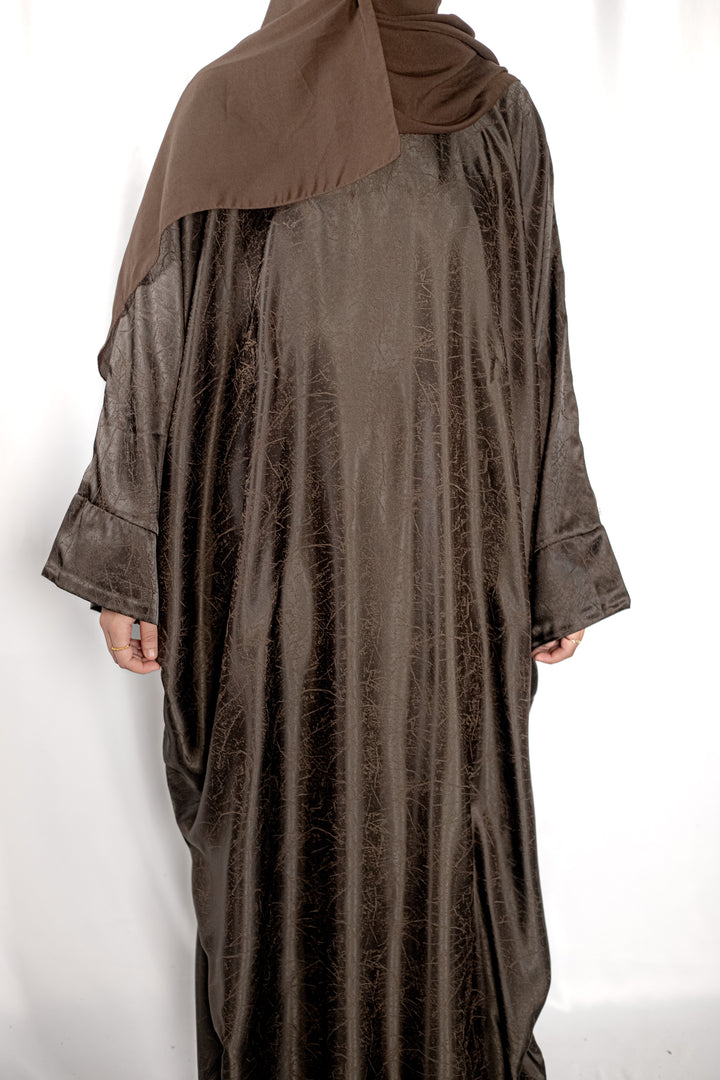 Brown Marble Batwing Abaya