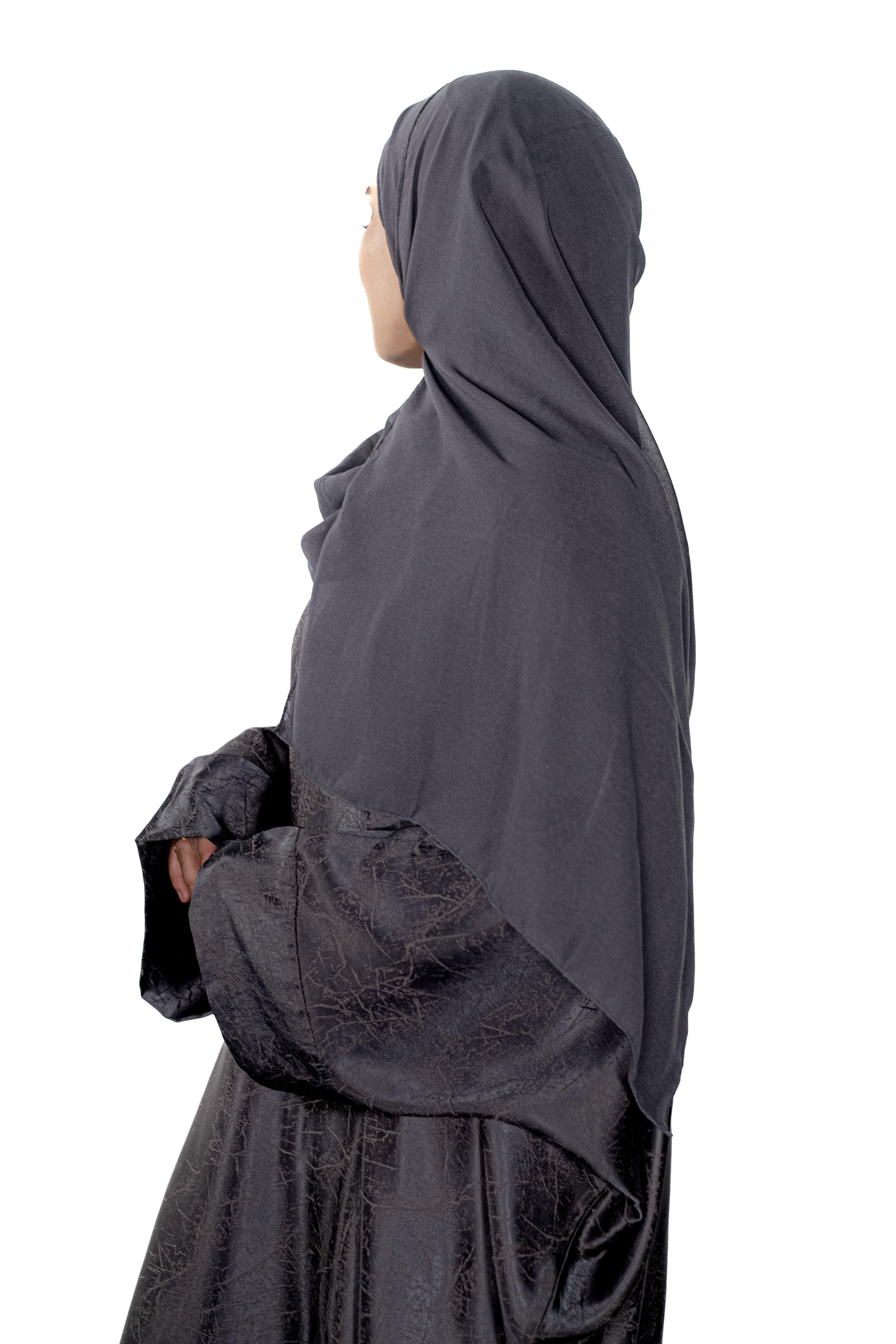 Grey Marble Batwing Abaya