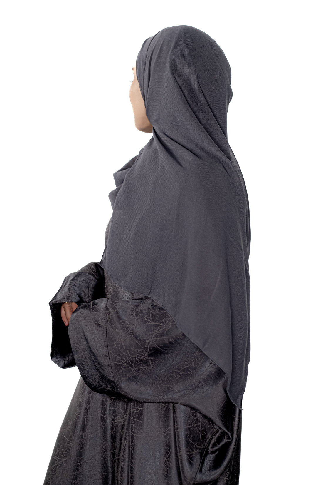 Grey Marble Batwing Abaya