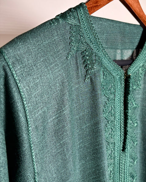 Morrocan Emerald Linen Kaftan