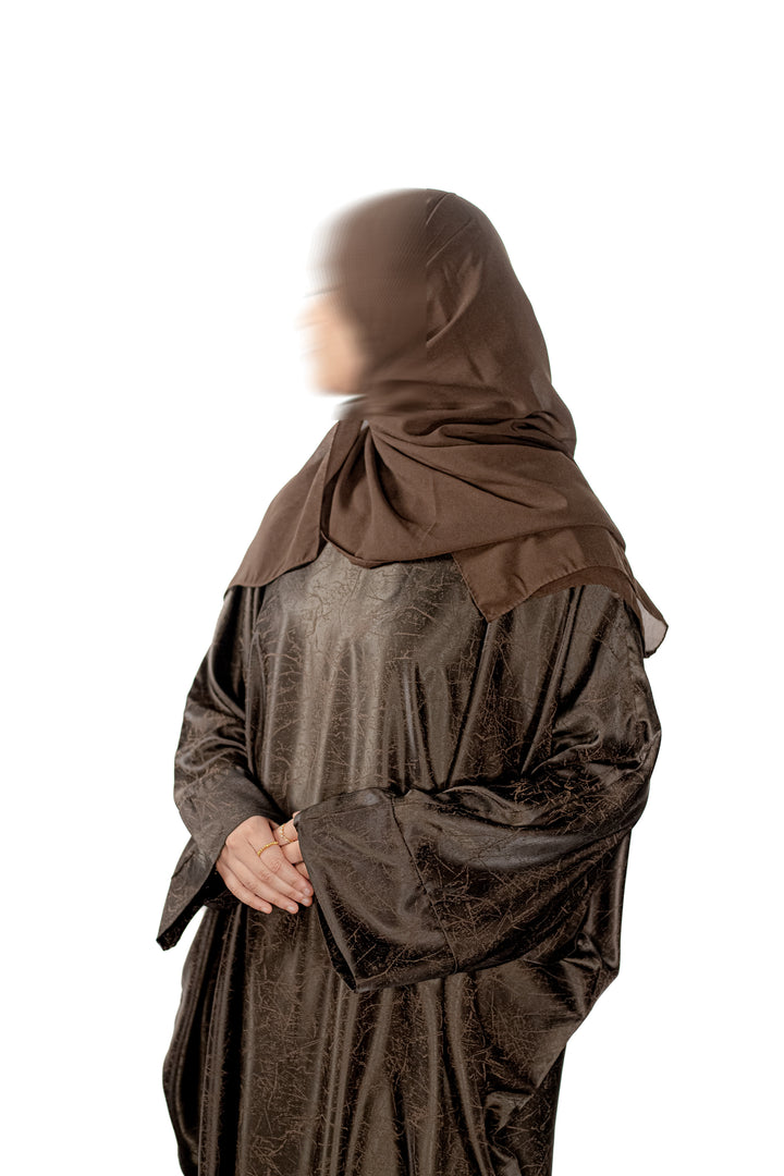 Brown Marble Batwing Abaya