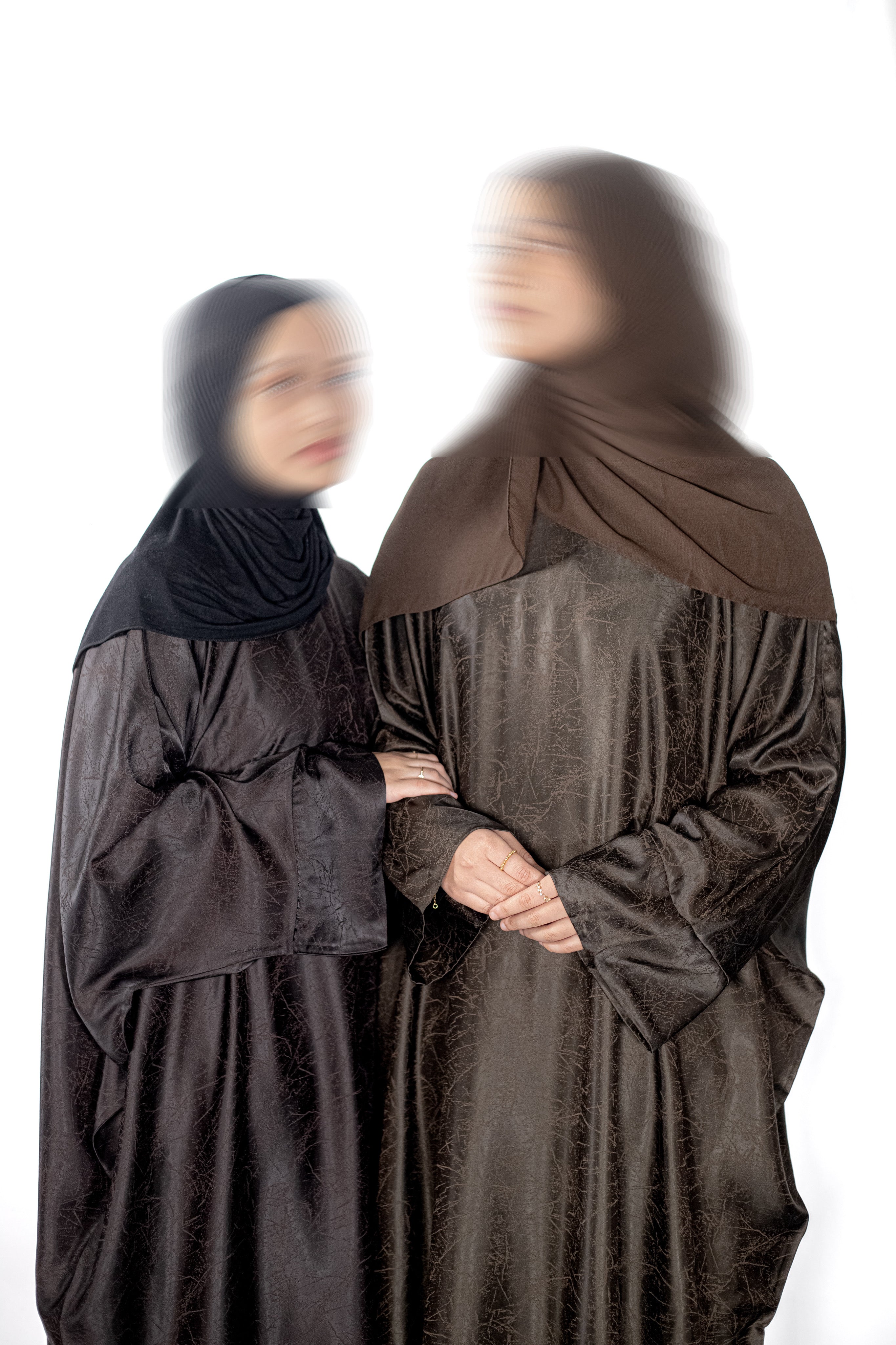 Brown Marble Batwing Abaya