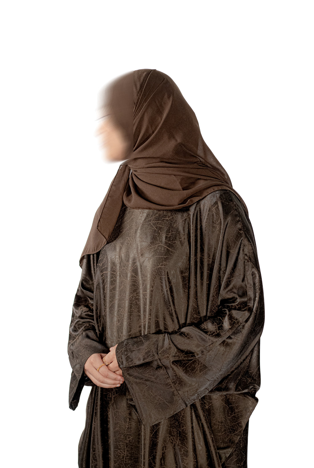 Brown Marble Batwing Abaya