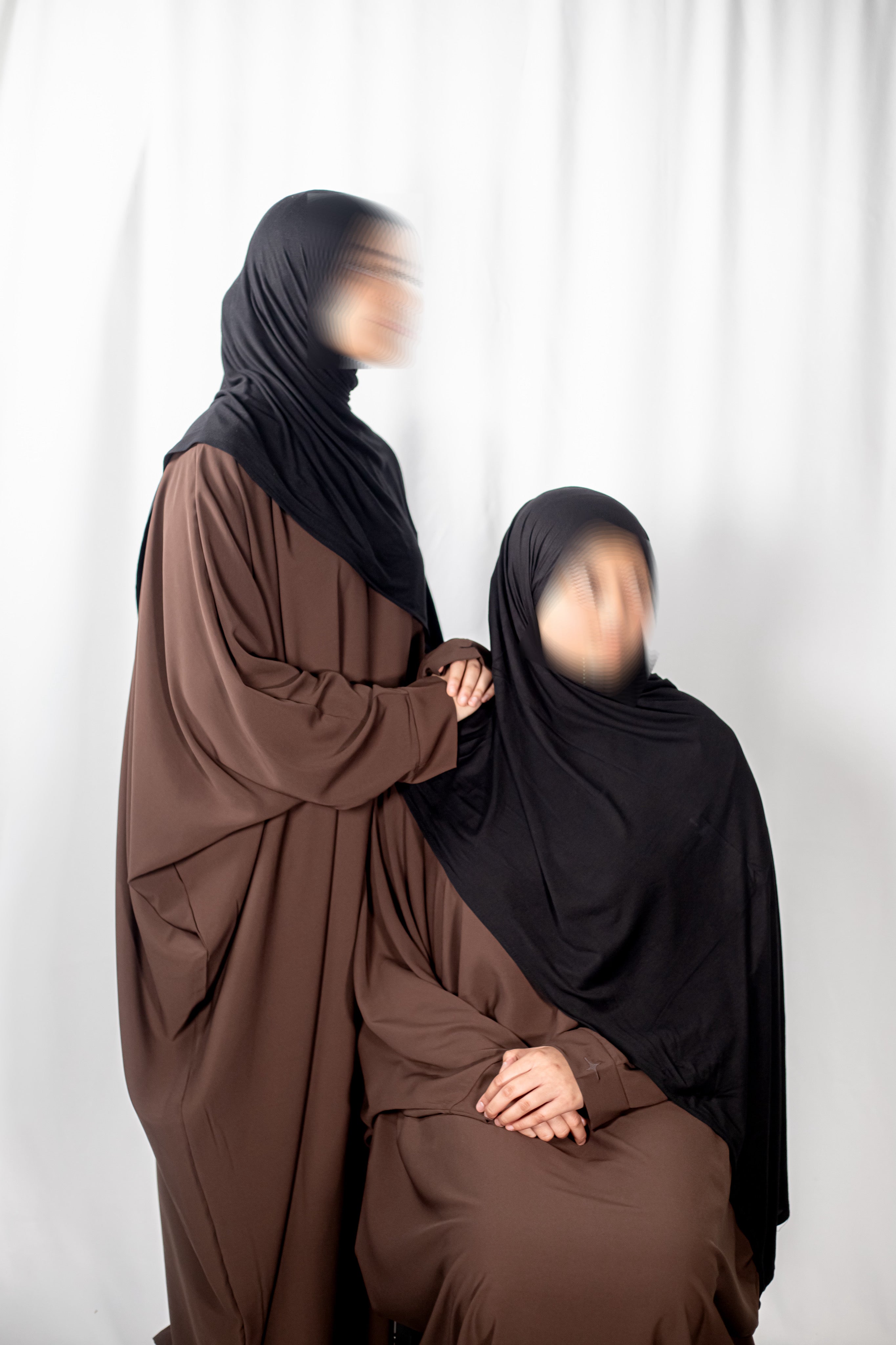 Chocolate Plain Batwing Abaya