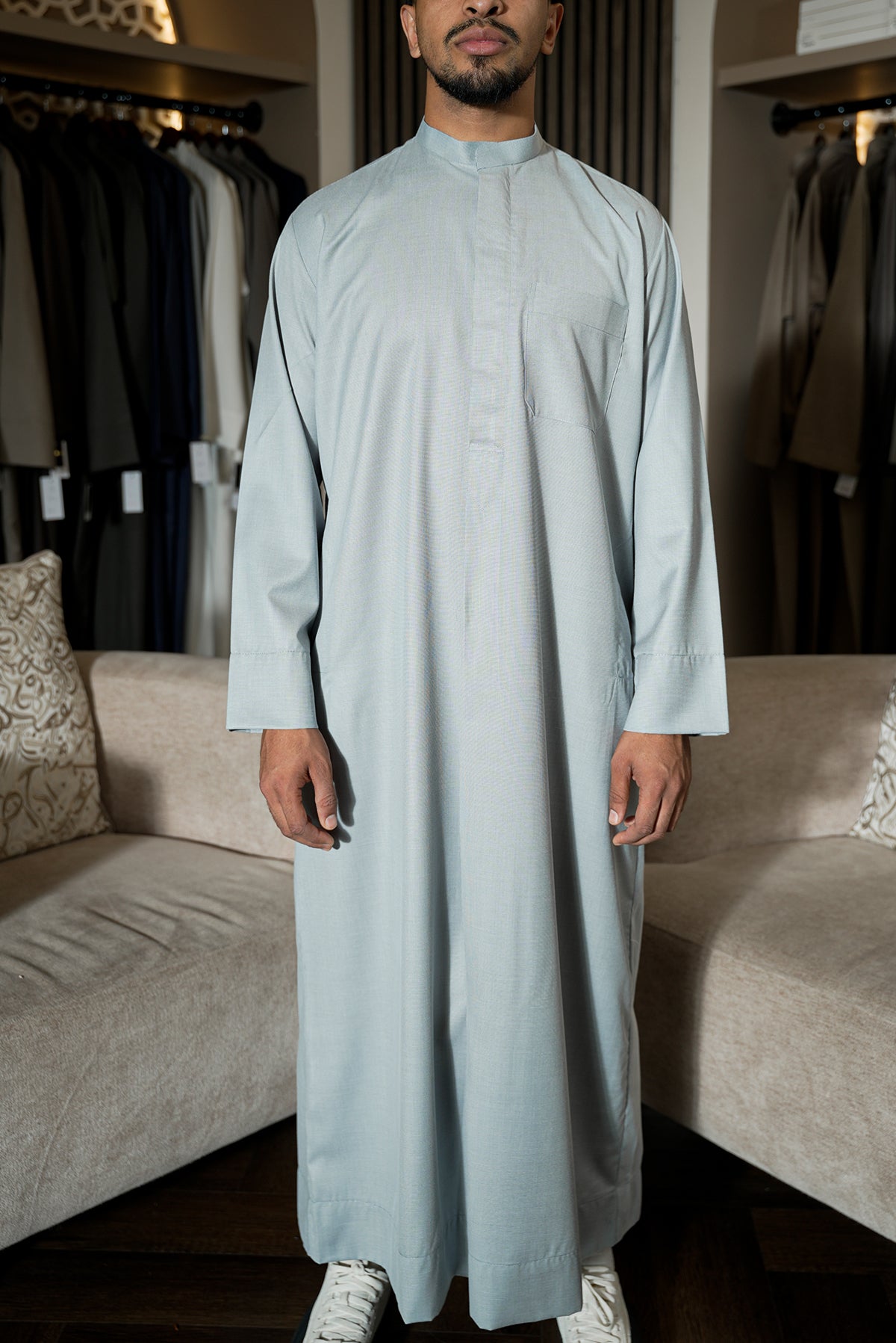 Ice Blue Kuwaiti Thobe