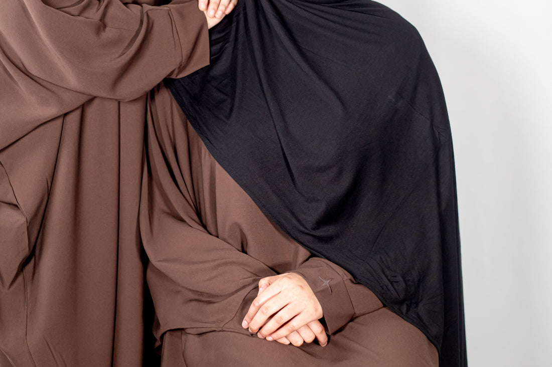 Chocolate Plain Batwing Abaya