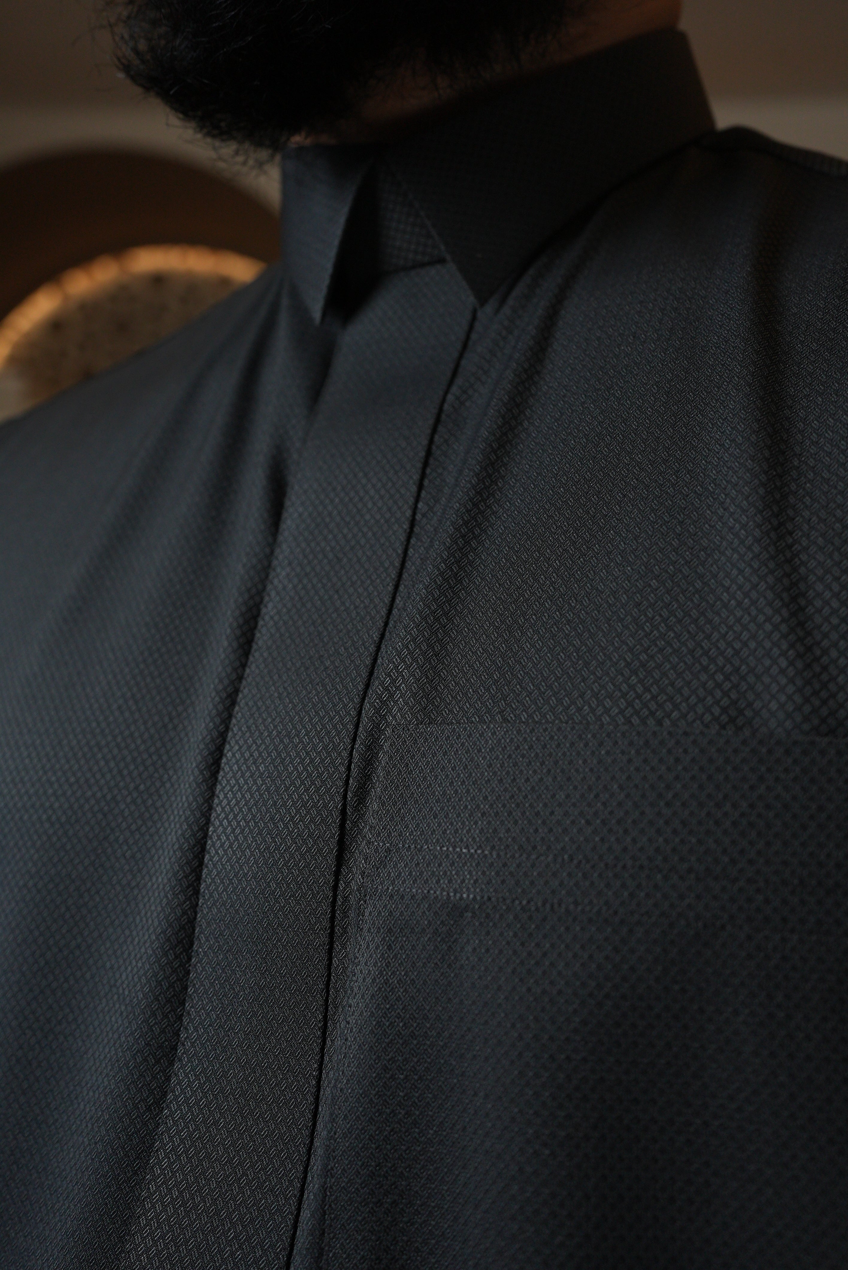 Charcoal Herringbone Winter Thobe