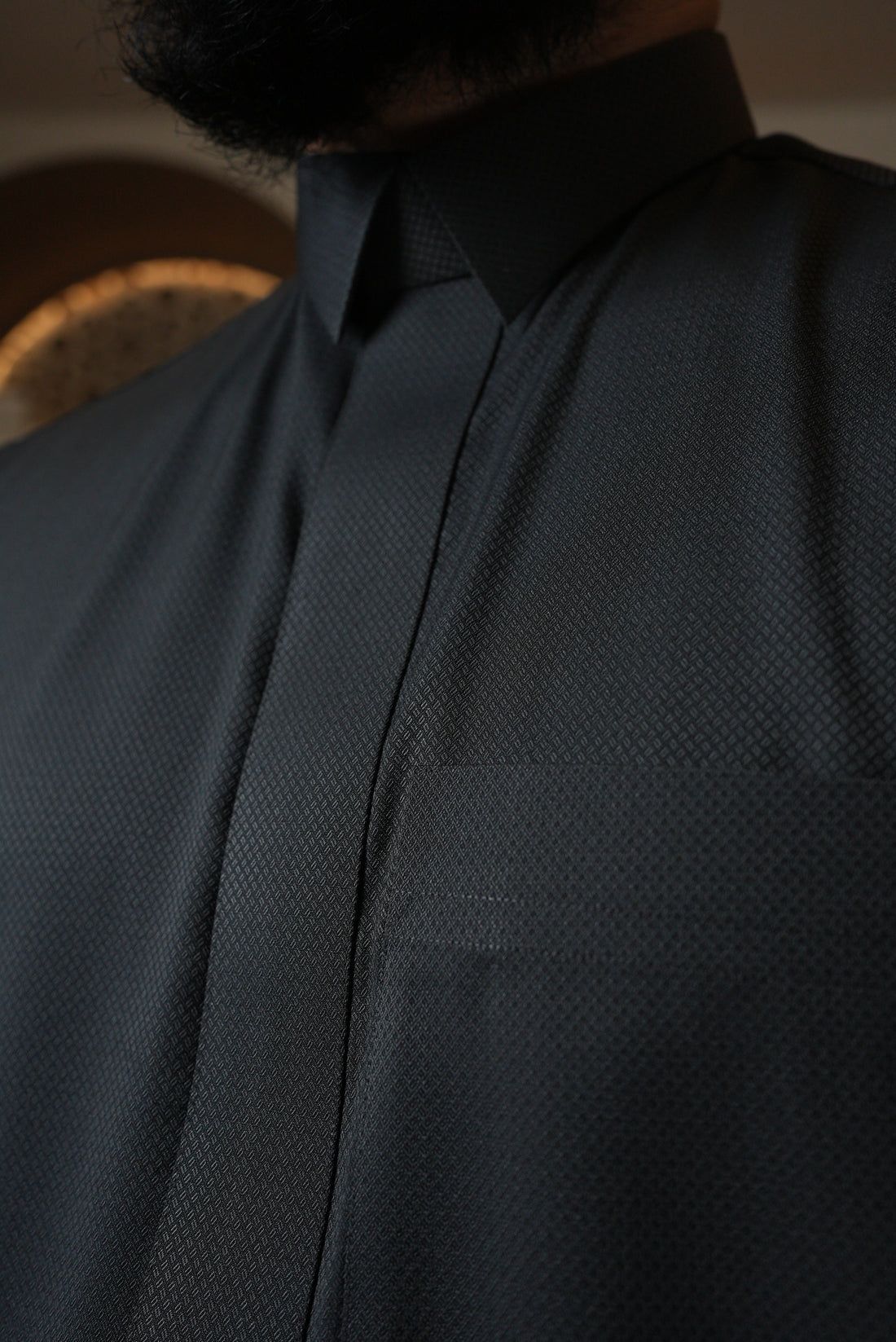 Charcoal Herringbone Winter Thobe