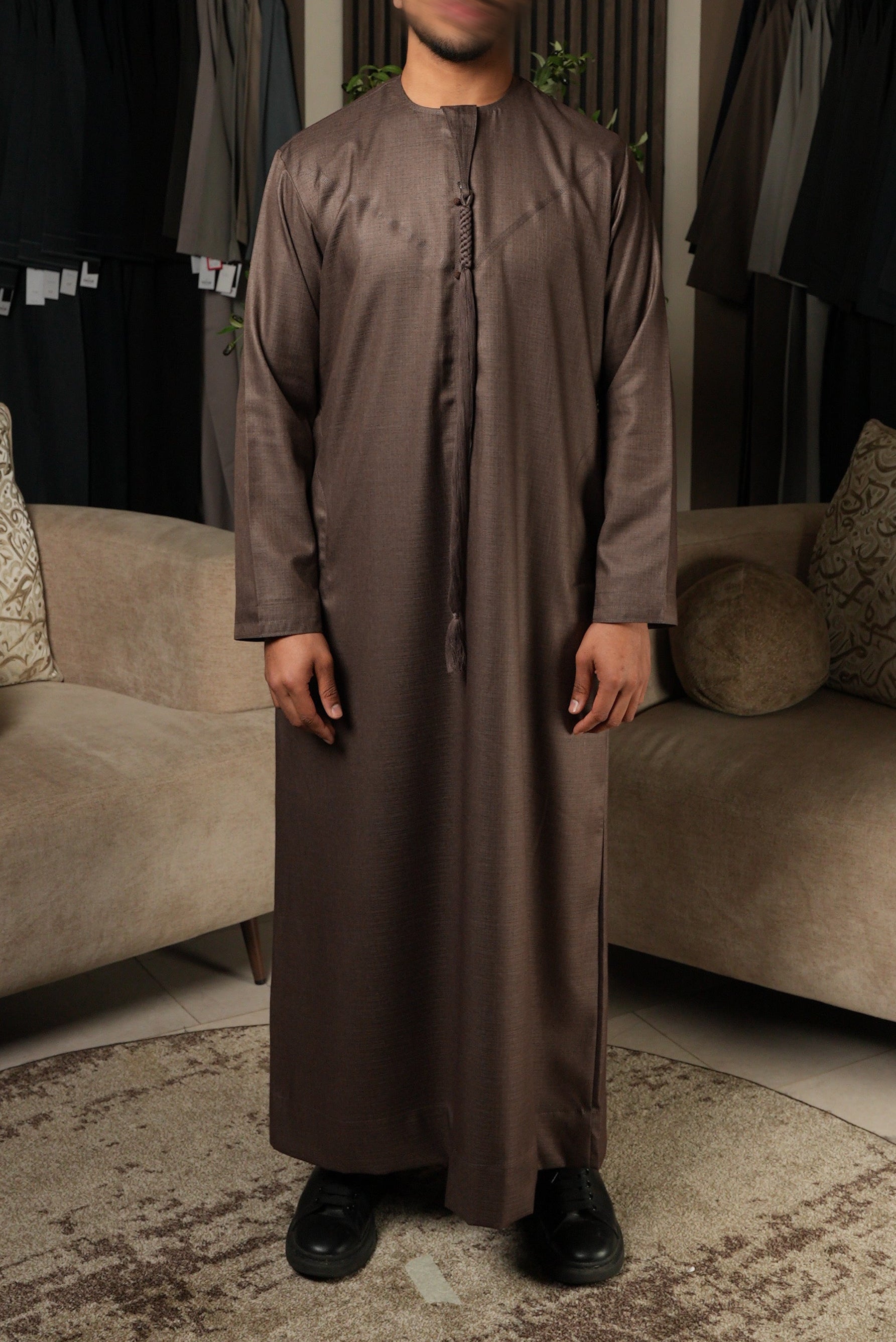 Cashmere chocolate brown Emirati Thobe