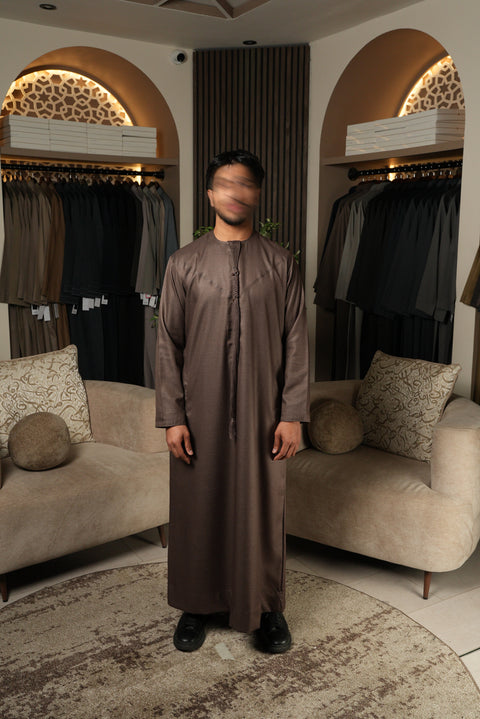 Cashmere chocolate brown Emirati Thobe