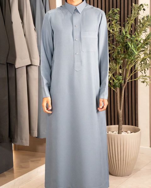 Classic Blue Button Diamond Thobe