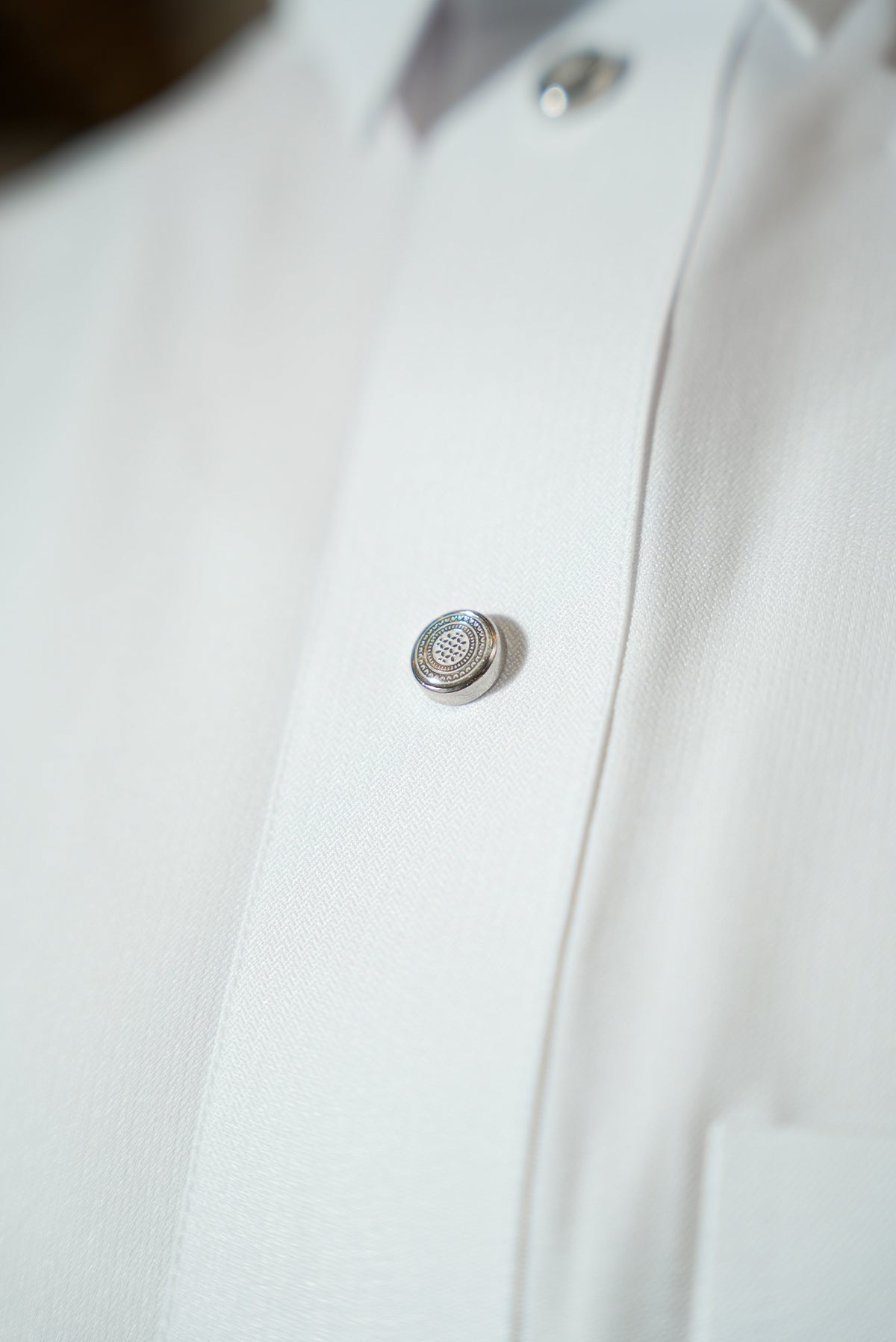 Classic White Button Thobe