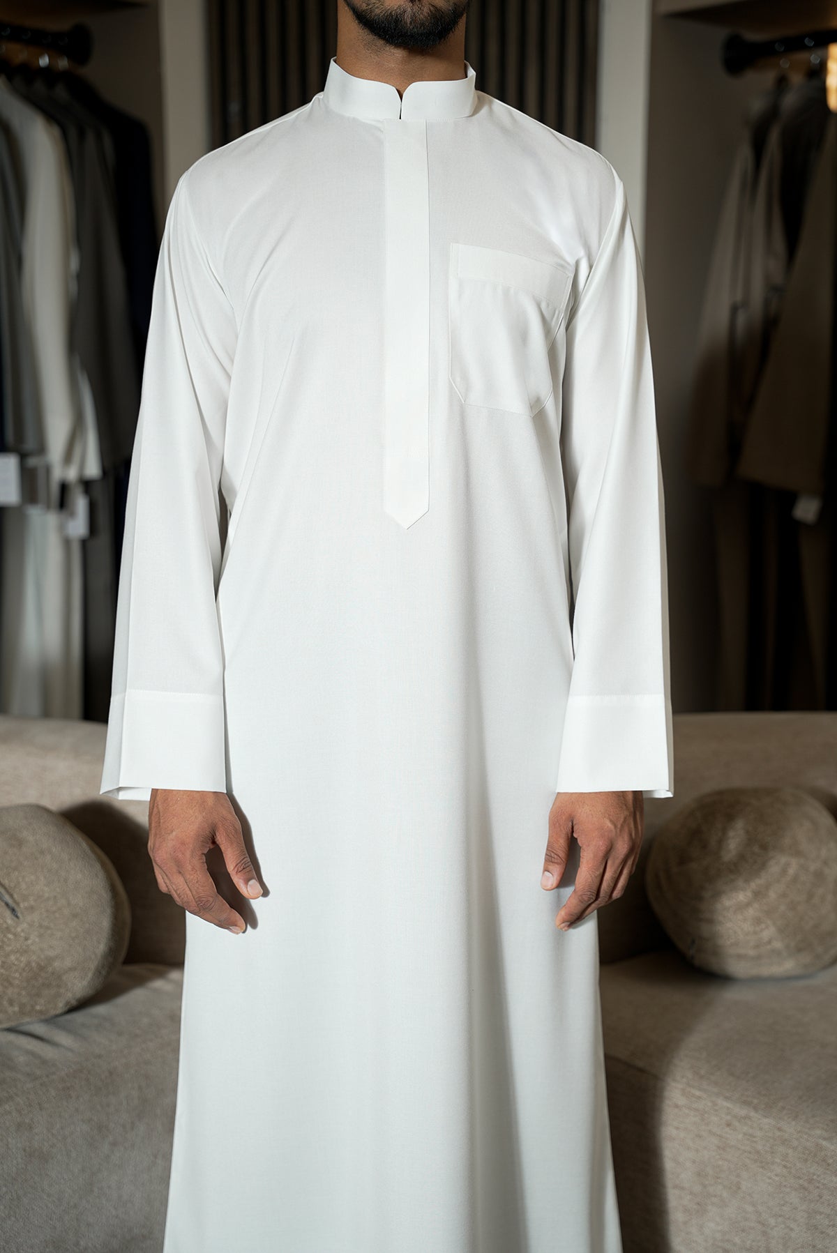 White Kuwaiti Thobe