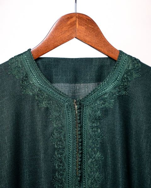 Morrocan Emerald Linen Kaftan