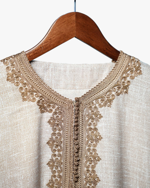 Morrocan Sand Linen Kaftan