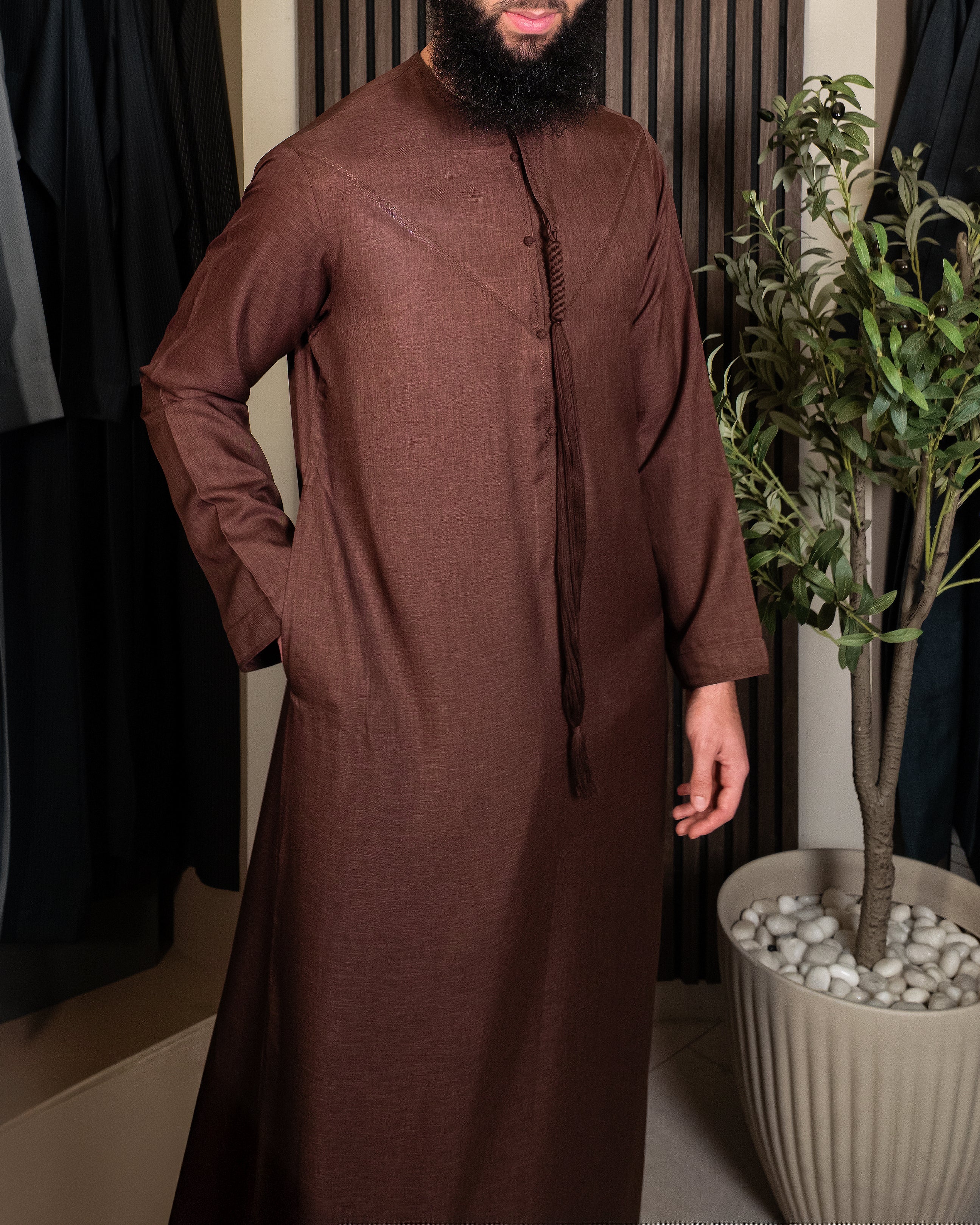 Red Brown Emirati Thobe